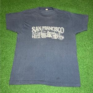 Vintage San Fransisco 80s 90s Graphic Hipster 20x28 Screen Stars M/L T Shirt